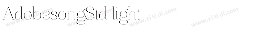 AdobesongStd light字体转换